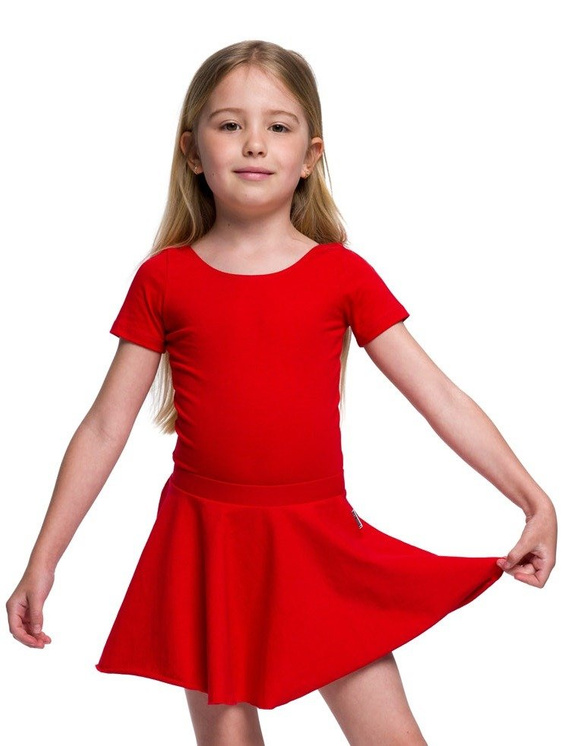 Rozšířená kruhová sukně - červená