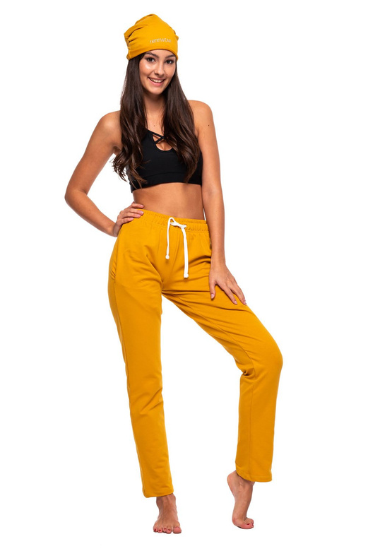 Dámská pánská dětská mikina čepice rennWEAR - hořčicová