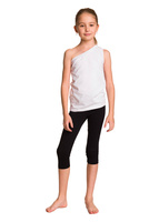 Asymetrická bavlněná halenka bez rukávů s jedním ramenem a šikmým výstřihem bílá