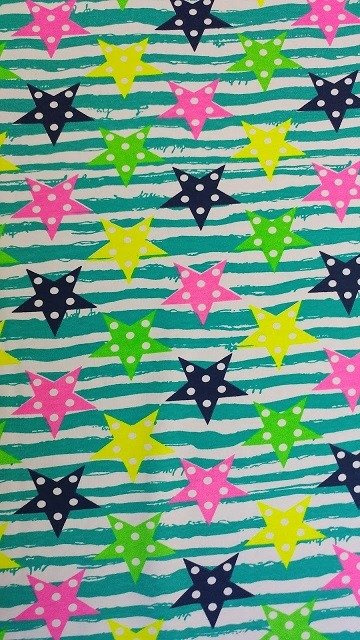 Dětské sportovní legíny dlouhé se vzorem STARS a pruhy