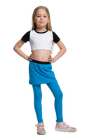 Dlouhé legíny se sukní tyrkysové