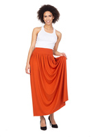 MAXI viskózová sukně - rezavá
