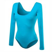 Dámské zeštíhlující body s dlouhým rukávem tyrkysové