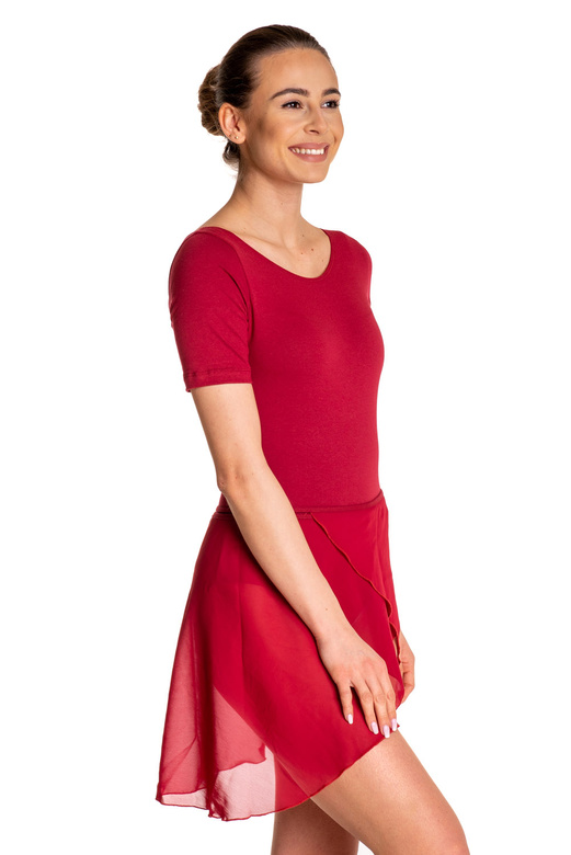 Gymnastické tréninkové body s krátkým rukávem B100K bordó