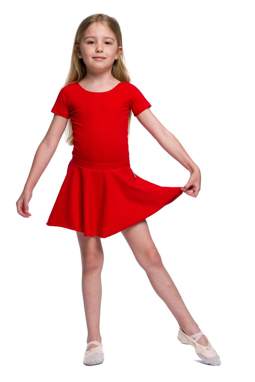 Gymnastické tréninkové body s krátkým rukávem B100K červené