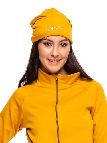 Dámská pánská dětská mikina čepice rennWEAR - hořčicová