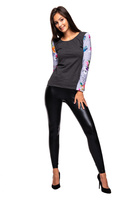 Dámské lesklé legíny s vysokým pasem BLACK