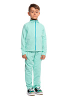 Mikina se stojáčkem, zipem a kapsami mátová