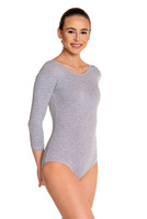Gymnastické tréninkové body s 3/4 rukávy B10034 melange-grey