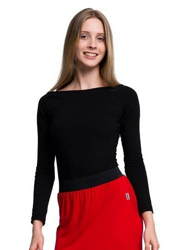 Tělo s lodičkovým výstřihem černé