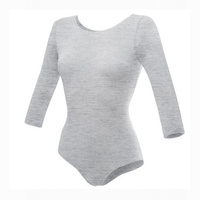 Gymnastické tréninkové body s 3/4 rukávy B10034 melange-grey