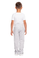 Dlouhé rovné tepláky melanžově šedé