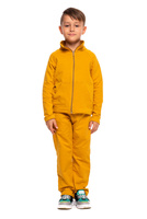 Mikina se stojáčkem, zipem a kapsami Hořčice