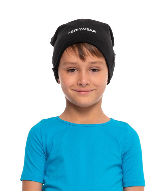 Dámská pánská dětská mikina čepice rennWEAR - černá