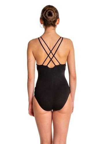 Dámské gymnastické body bez ramínek Baby B103C černé