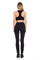 Dámské sportovní legíny s vysokým pasem - černé