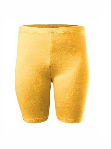 Dámské krátké sportovní legíny pánské dětské bavlněné žluté