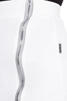 Prošívaná spodní sukně s ozdobným zipem bílá