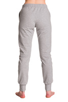 Dámské tepláky s okrajem melanžově šedé