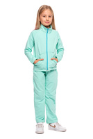 Mikina se stojáčkem, zipem a kapsami mátová