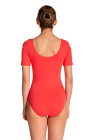 Gymnastické tréninkové body s krátkým rukávem B100K coral