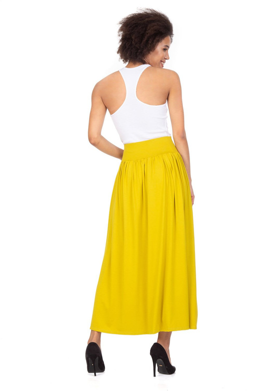 MAXI viskózová sukně - pistáciová