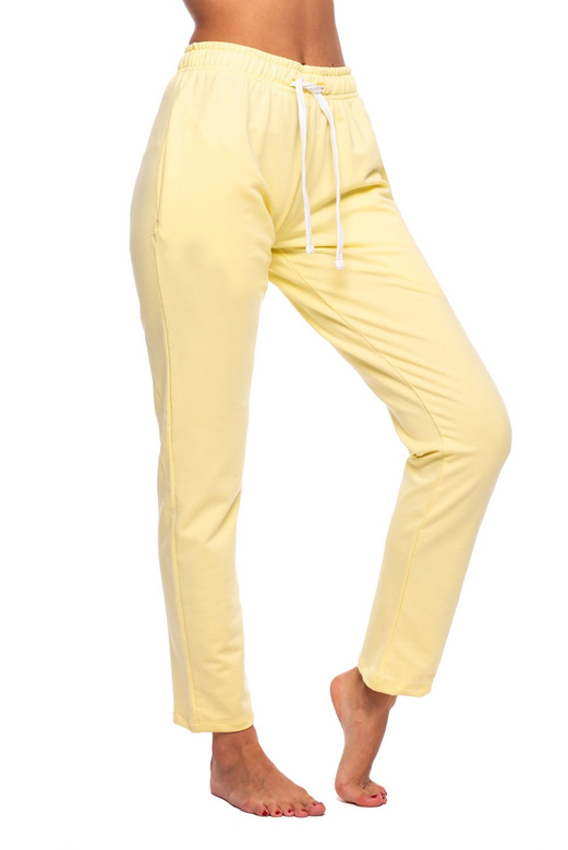 Dlouhé rovné tepláky lemon