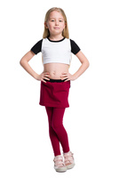 Dlouhé legíny se sukní bordó