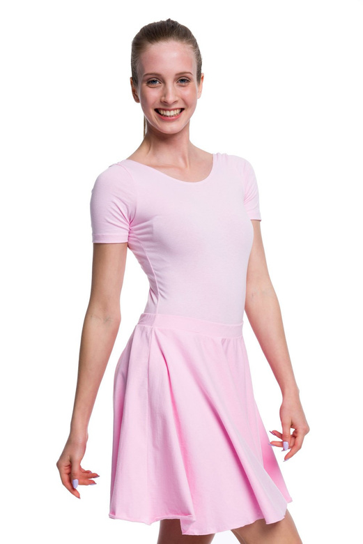 Gymnastické tréninkové body s krátkým rukávem B100K růžové