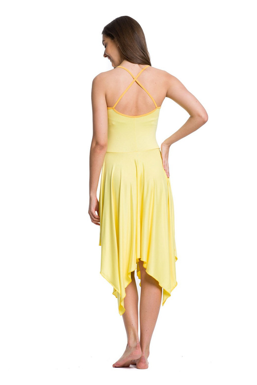 Čtvercové šaty - citron