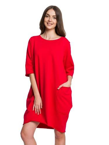 Šaty Tunika Halenka Oversize dámské červené