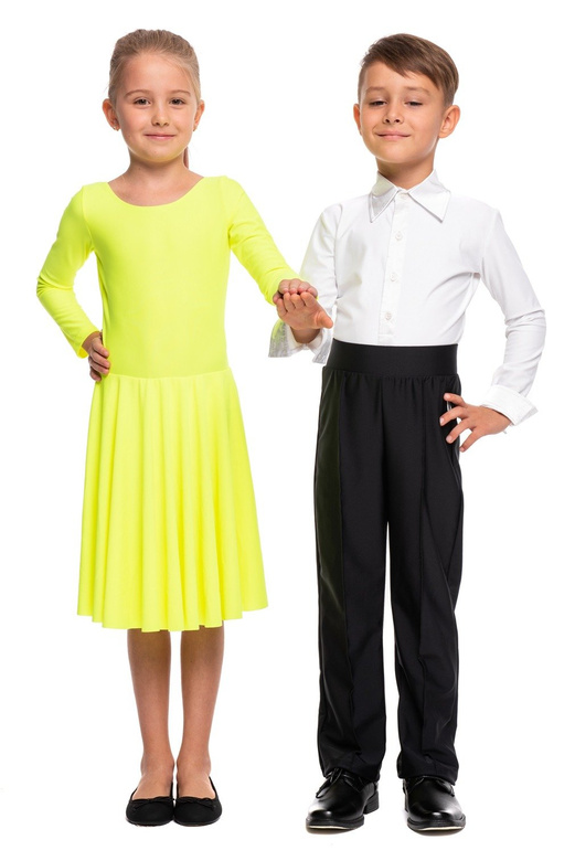 Turnajové taneční šaty pro dívky FIRST STEP yellow fluo
