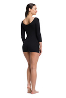 Oblek s 3/4 rukávy a krátkou nohavicí černý