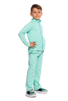 Mikina se stojáčkem, zipem a kapsami mátová