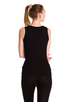 Dámská bavlněná pruhovaná halenka bez rukávů černá