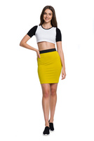 Viskózová sukně MIDI ve fitted střihu - pistáciová