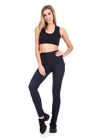 Dámské legíny s vysokým pasem - džínovina