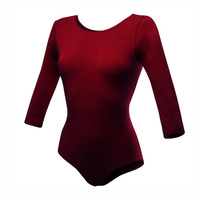 Gymnastické tréninkové body s 3/4 rukávy B10034 maroon