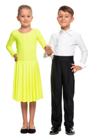 Turnajové taneční šaty pro dívky FIRST STEP yellow fluo
