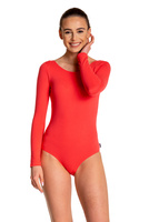 Gymnastické body s dlouhým rukávem B100D coral