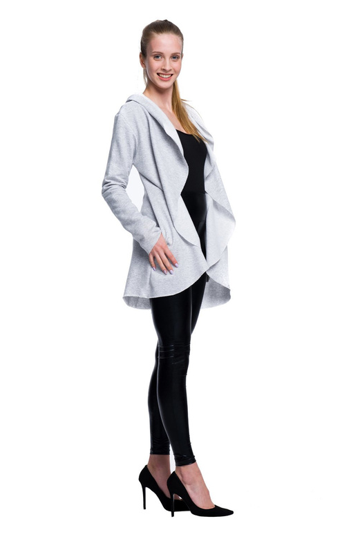 Dámský a dětský melanžový šedý svetr