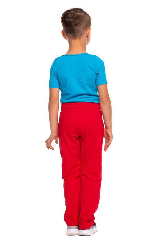 Dlouhé rovné tepláky červené