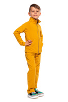 Mikina se stojáčkem, zipem a kapsami Hořčice