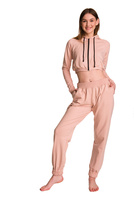 Dámská krátká mikina s velkou kapucí baby girl powder pink