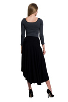 Asymetrická kruhová sukně - černá