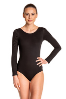 Gymnastické tréninkové body s dlouhým rukávem B100D černé