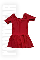 Body s krátkou sukní z lycry růžové