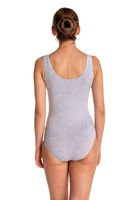 Gymnastické body bez rukávů B100B melange-grey