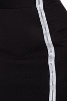 Prošívaná spodní sukně s ozdobným zipem černá