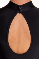 Dámský gymnastický body back BELOW collar GOLF černý